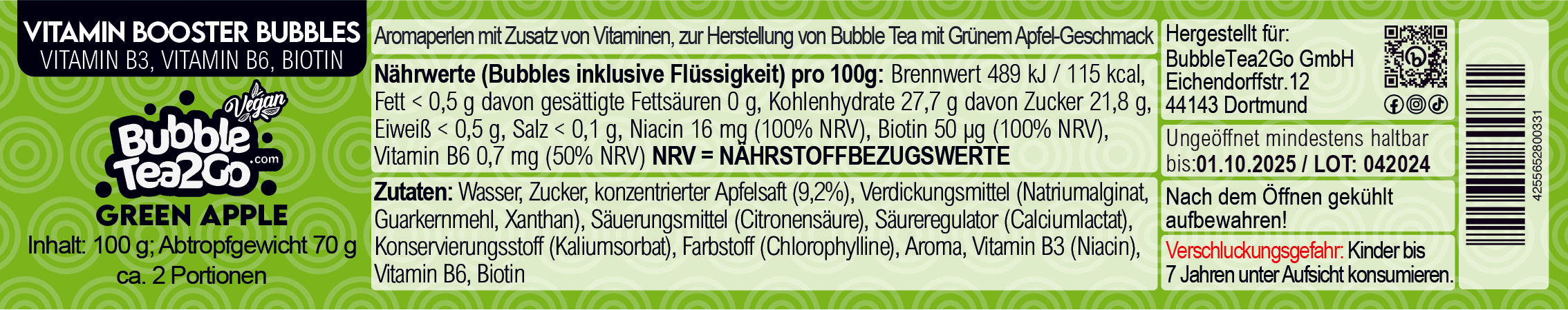 Bubbles - Appel 2 porties (120g)